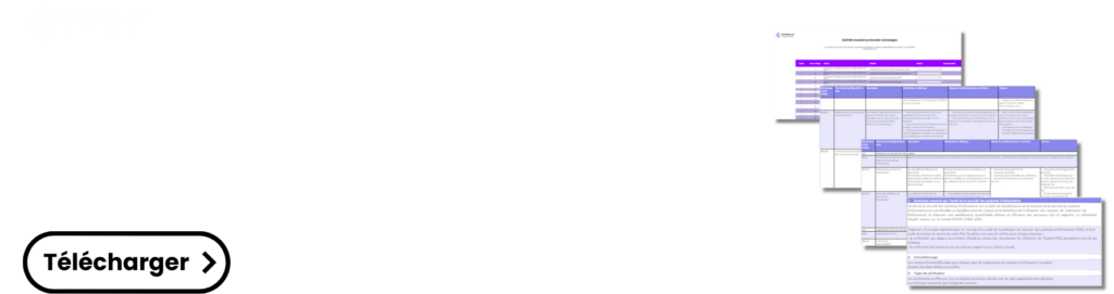 Bannière pour télécharger gratuitement l'audit ISO 27001  Checklist et assurer votre conformité dès aujourd'hui